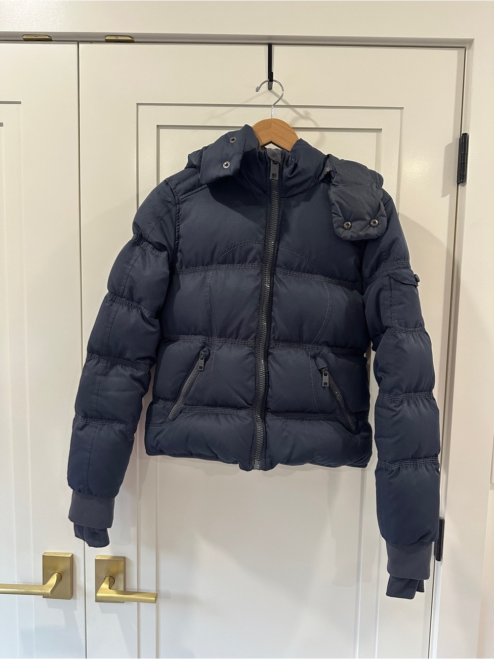 Lululemon Navy Puffer Jacket Hooded Winter Coat | Size 8